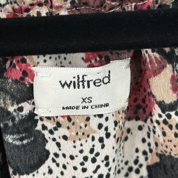 Wilfred Womens Multicolor Floral Morel Long Sleeve Off The Shoulder Blouse XS - Picture 3 of 8